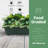 5-Tier Vertical Garden Metal Raised Garden Bed Elevated Planter Box with 4 Hooks, Removable Locking Wheels and Storage Shelf-95975324