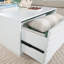 Table basse côtière en bois d'ingénierie avec tiroir, blanc