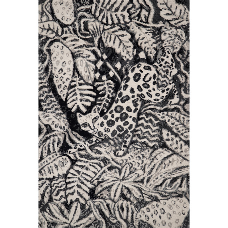 Kubla Hand Woven Wool Floral Area Rug, Rectangle 9' x 12'