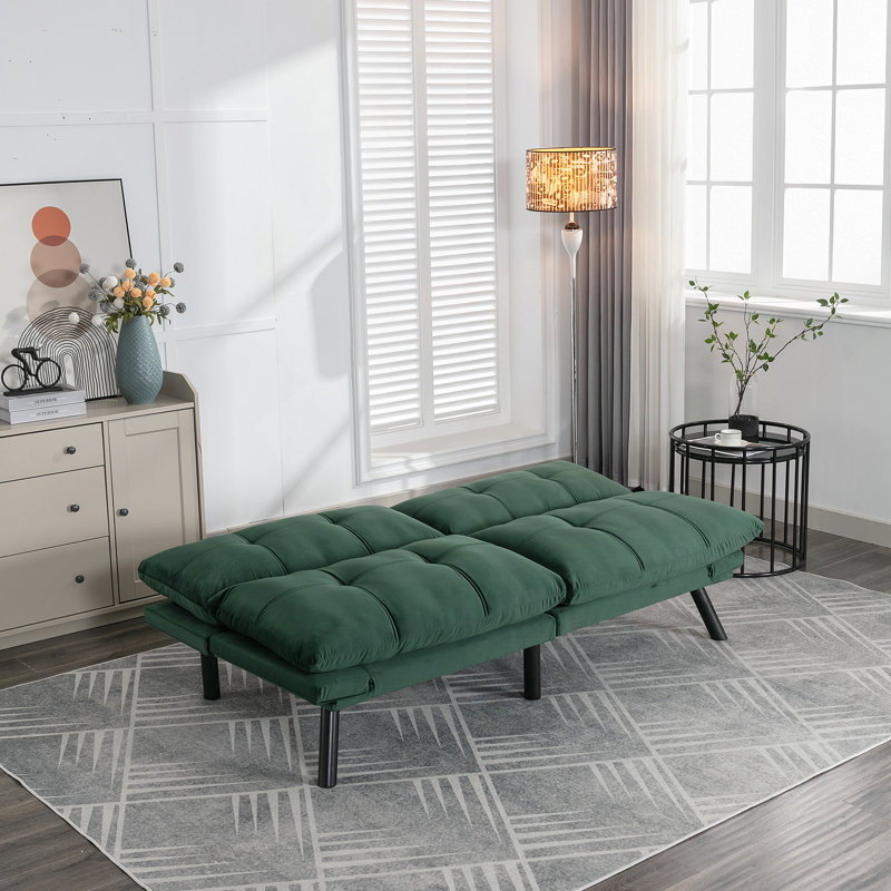 Convertible Folding Modern Sofa Bed, Green