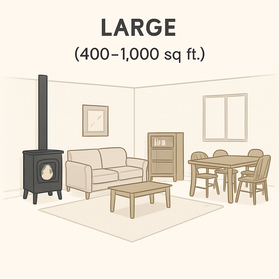Large (400 - 1,000 sq ft.)