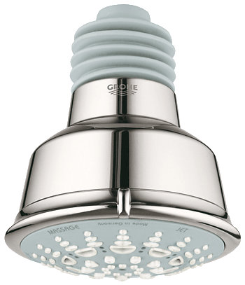 Relexa Rustic Shower Head, Sterling