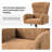Caden Modern Chenille Simple Assembly Wingback Executive Chair with Adjustable Height and Curved Armrests-254191196