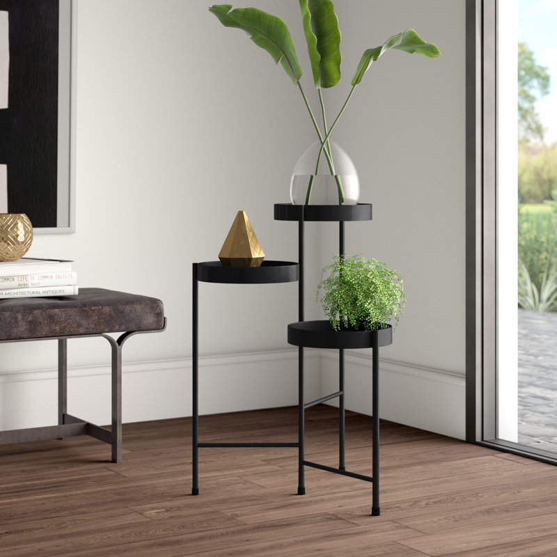 Lofgren Plant Stand 3 Tier, 30" H x 10" L x 10"D, Black