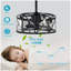 Ventilateur de plafond industriel à 5 pales de 20 po avec télécommande, 5 pales en ABS - noir mat