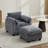 34.6" Upholstered Accent Chair With Ottoman-1265253880