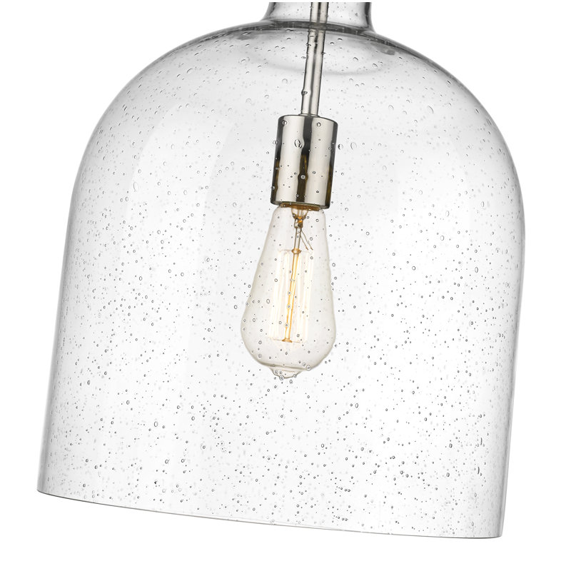 Walpole 1 - Light Candle Style Pendant, 16" H x 12" W x 12" D, Polished Nickel
