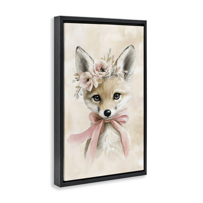 Sweet Baby Fox avec cadre flottant à nœuds, design Creative Studio