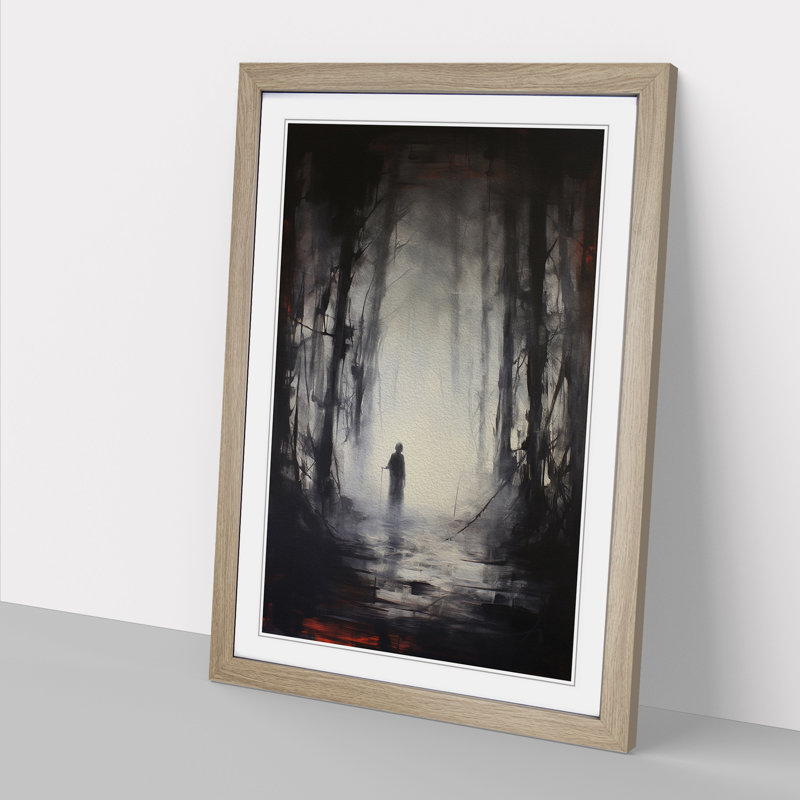 Single Picture Frame Print on Wood, 34cm H x 25cm W, Oak Framed