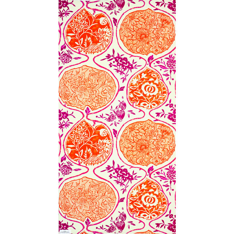 Katsugi Wallpaper, Tangerine/Berry