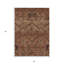 Tapis extérieur lavable floral orange cuivré et brun 3 pi x 5 pi