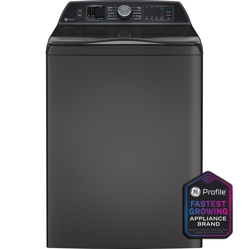 GE Profile™ ENERGY STAR® 5.4 cu. ft. Capacity Washer with Smarter Wash Technology and FlexDispense™, Diamond Gray, 5.4