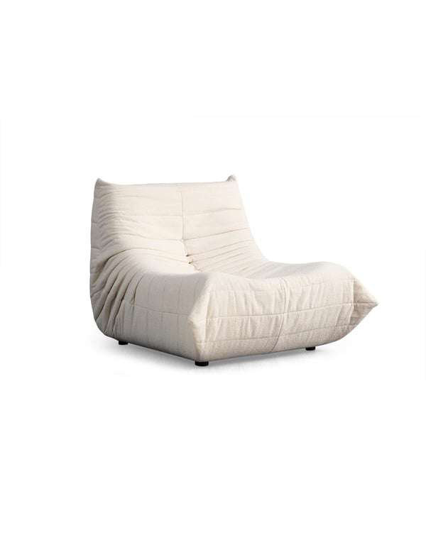 Élégant fauteuil à oreilles, blanc, 35,4 x 39,4 x 31,5 pouces | Tissu 100% polyester, 28 mousses en mousse, structure en mousse fixe | Mobilier élégant pour le salon et le bureau, facile à nettoyer, pieds en plastique durables