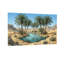 Désert oasis avec palmiers et eau transparente - Cadre photo sur toile-1735247954-1735247953-1735247952