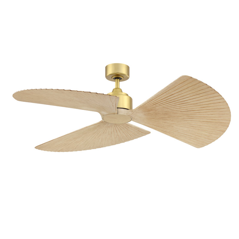 TriAire 52 inch Indoor/Outdoor Pleated Ceiling Fan Blade Set of 3 - Natural, Natural