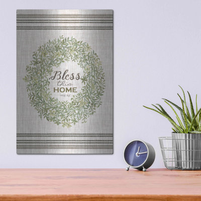 Bless This Home Wreath' by Cindy Jacobs, Metal Wall Art