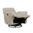 Luxurious Swivel Glider Reclining Chair 1Pc Taupe Leather Upholstery Plush Comfort Living Room Furniture-674403178