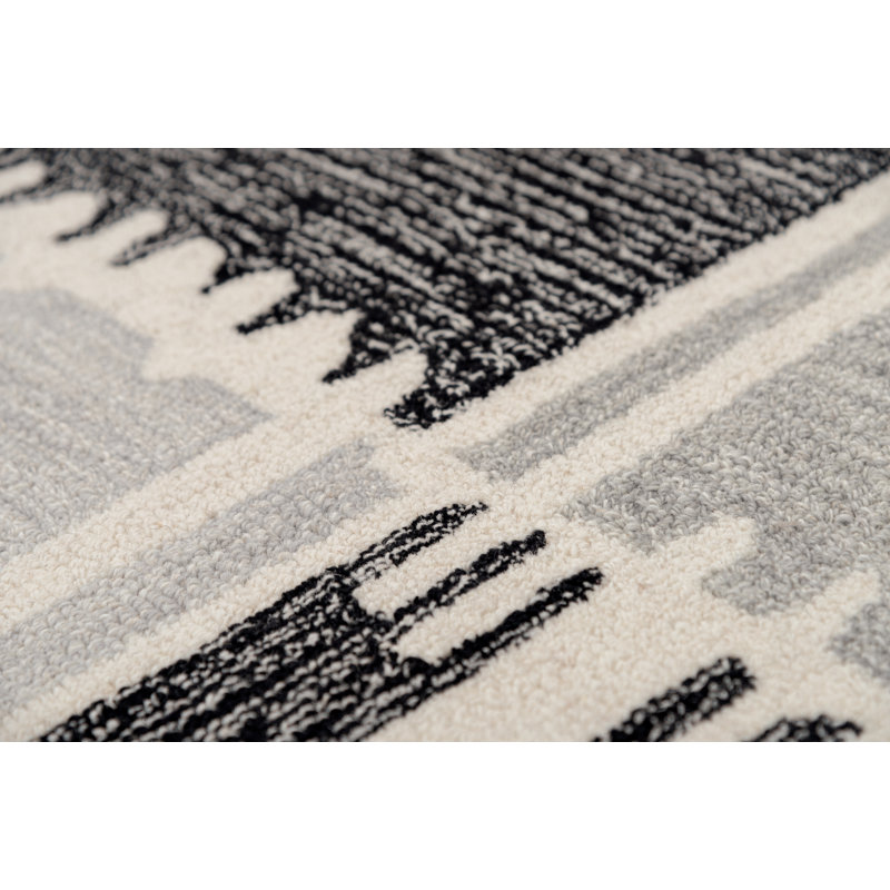 Dorion Wool Geometric Indoor Rug, Rectangle 5' x 8'