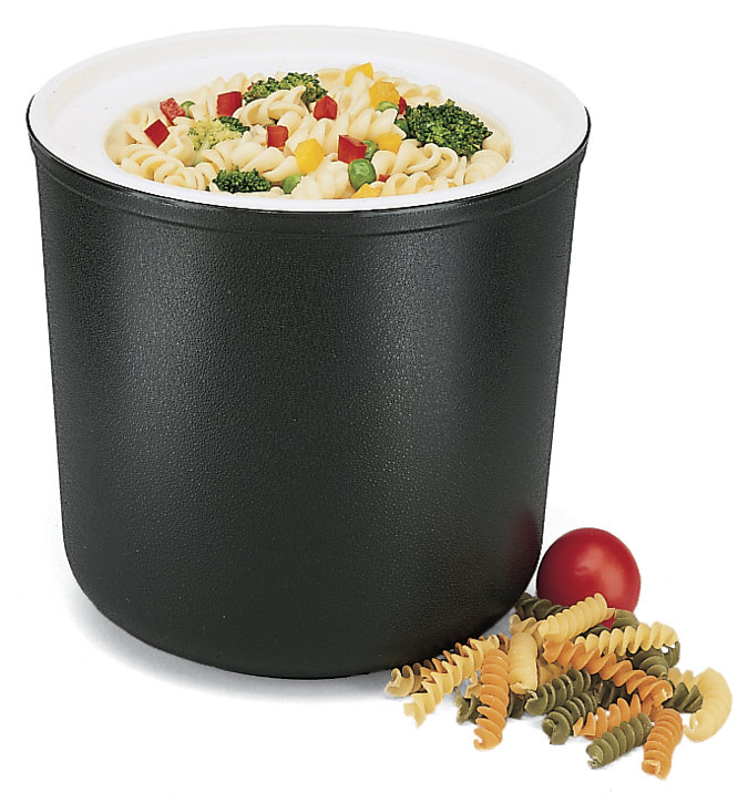 Carlisle Food Service Products Coldmaster® 0.5 gal. Circle Plastic Food Storage Container, Black
