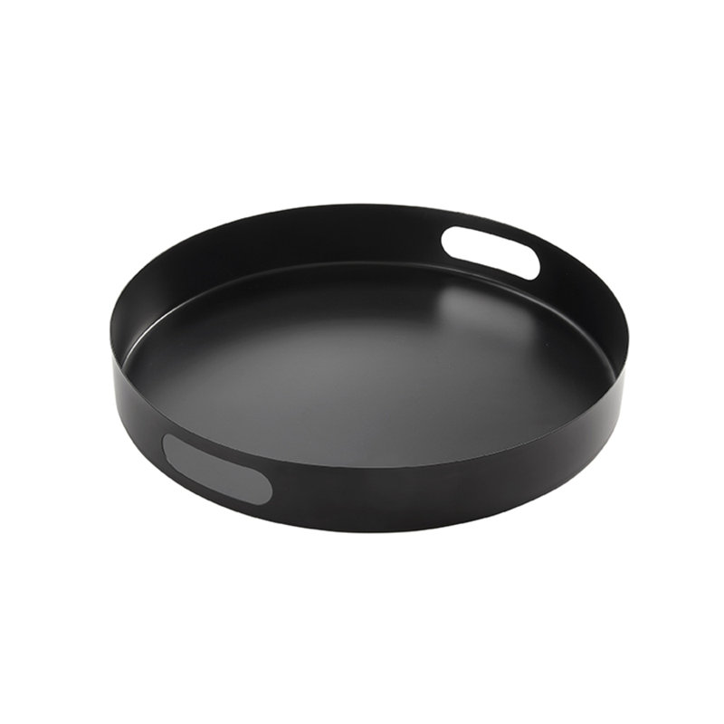 Plateaux de service ronds, Noir