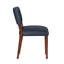 Chaise de salle à manger en similicuir bleu minuit - ensemble de 2