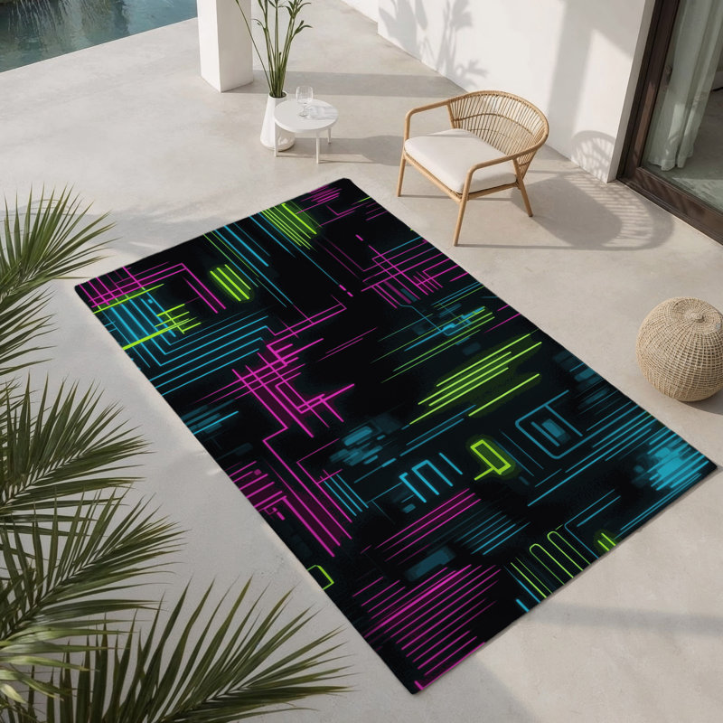 Tapis d'intérieur et d'extérieur Prism Fade, Rectangle 1 pi 6 po x 2 pi 6 po