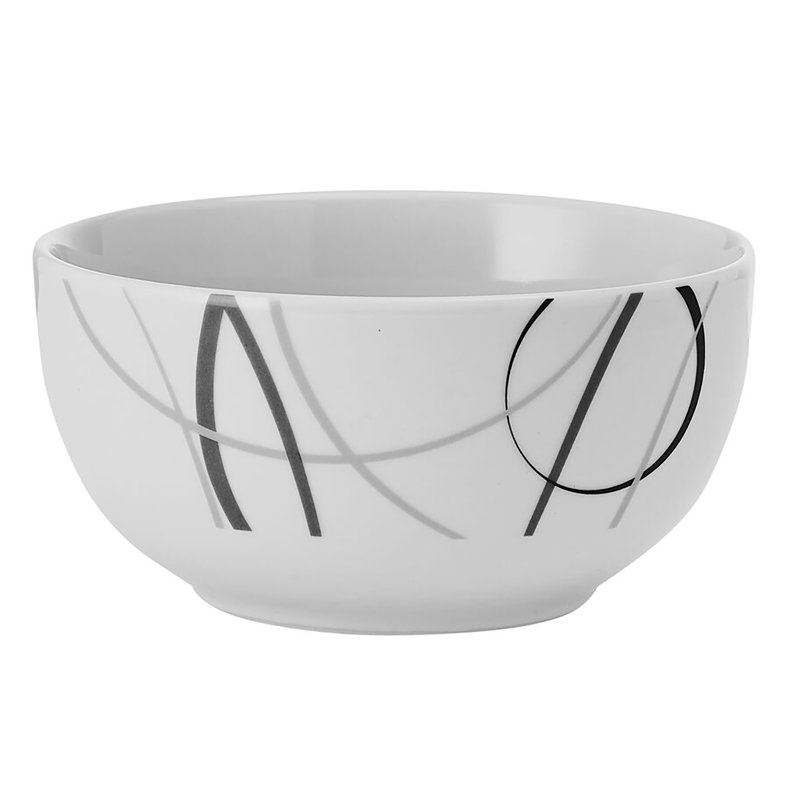 Studio Nova® 12-Piece Porcelain Dinnerware Set, Circles Pattern, Geometric, White/Black