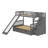 Twin Over Full Wood Bunk Bed With Slide,Stairs,And Storage Drawers-467700998