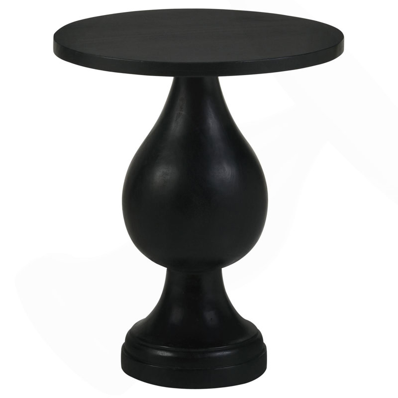Table d'appoint piédestal noir
