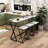 Long Dining Table Set with 3 Stools-1270958614