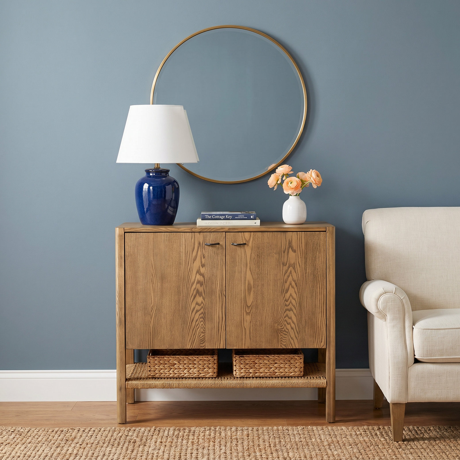 Deirdre Solid Wood Storage Cabinet