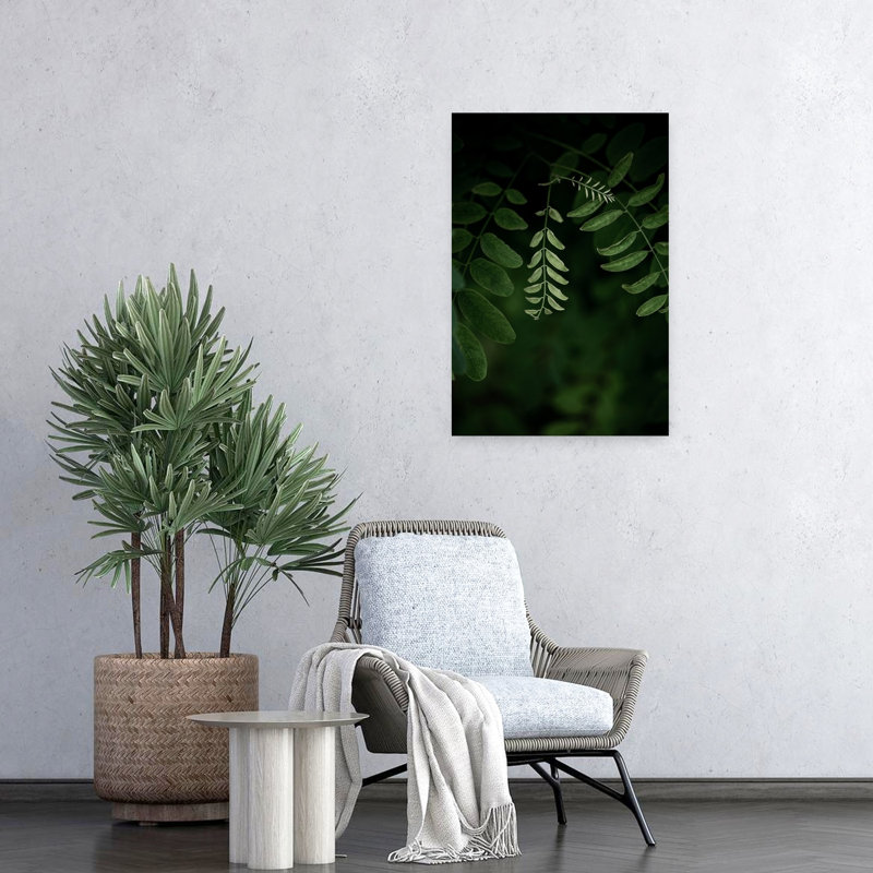 Art contemporain contemporain abstrait palmier, H 24 po x l 16 po