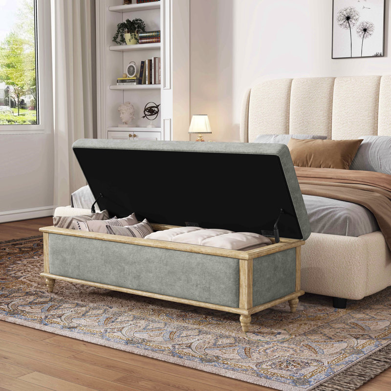Gray Storage Ottoman For Home