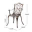 Chaise de salle à manger en aluminium, ensemble de 2, fauteuil