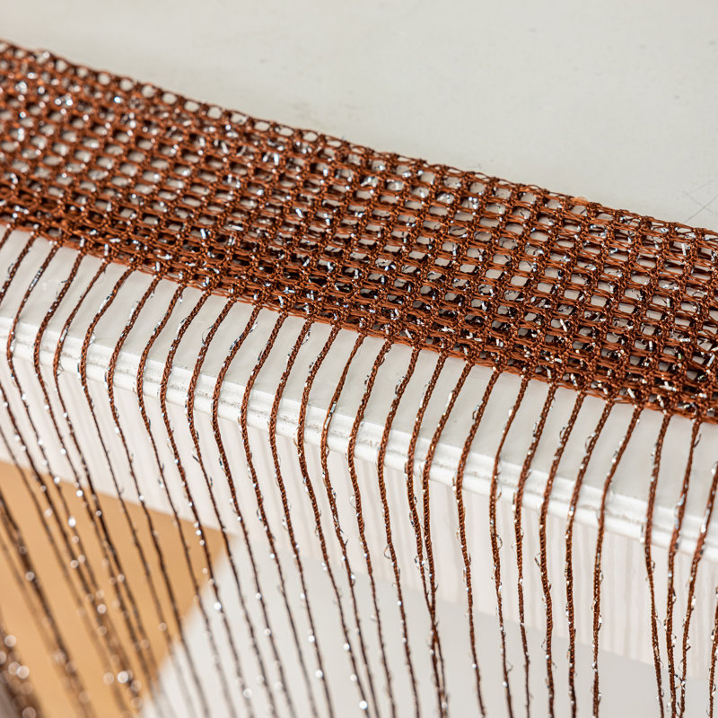 2pcs 39 X 78 Inch Door String Curtain Wall Panel Fringe Window Decorative String Curtain, Coffee