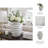 Decorative Vase With Dots Pattern For Home Decor - Statement Capiz Tall Flower Vase For Living Room Accent - Floor Inspired Vase For Entryway Display - 16", Ivory & Blue-239011959