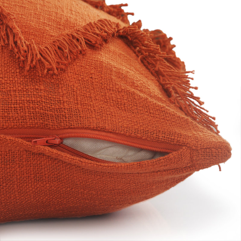 Marrice Cotton Lumbar Pillow Cover & Insert, Pillow Cover Only - No Insert