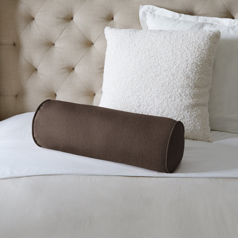 Damiana Outdoor Reversible Throw Pillow, Canvas Java, 8" x 24"
