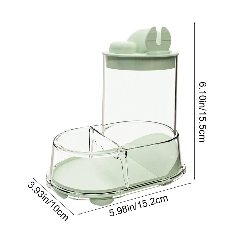 Bol à nourriture avec rangement Hamster, 6,1 x 5,98 x 3,93 pouces, vert, Vert
