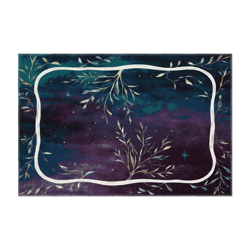 Cosmic Bloom Indoor And Outdoor Area Rug, Rectangle 1'6" x 2'6"