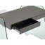 Bureau Shadin gris brillant avec rangement.-2103007779