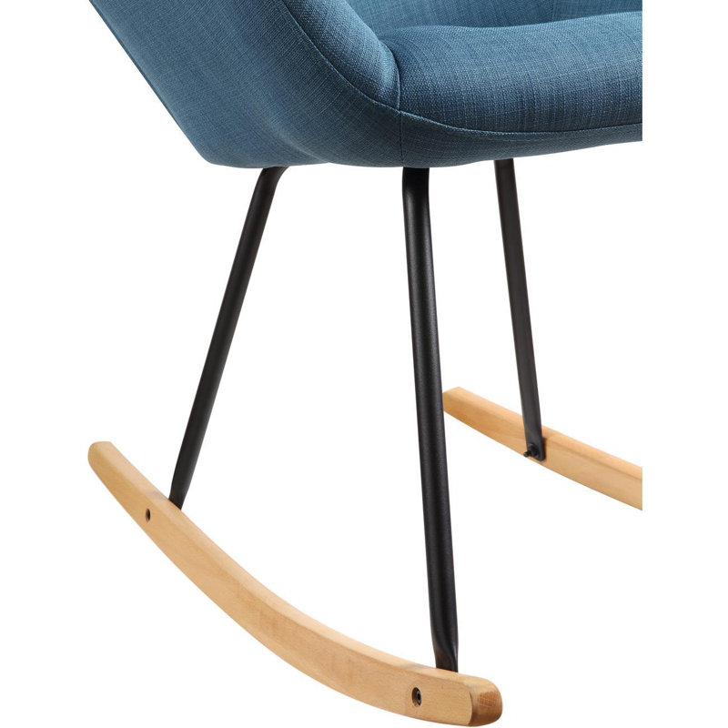 Mcalpin Upholstered Rocking Chair, Blue