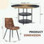 Ensemble de table de salle à manger 5 pièces avec 4 chaises en tissu
