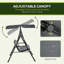Yair 3 Person Porch Swing with Canopy-2055468646