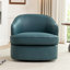Faux Leather Swivel Barrel Chair-533347388
