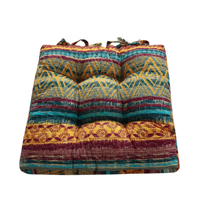 Quilted Reversible Indoor Chair Pad Cushion