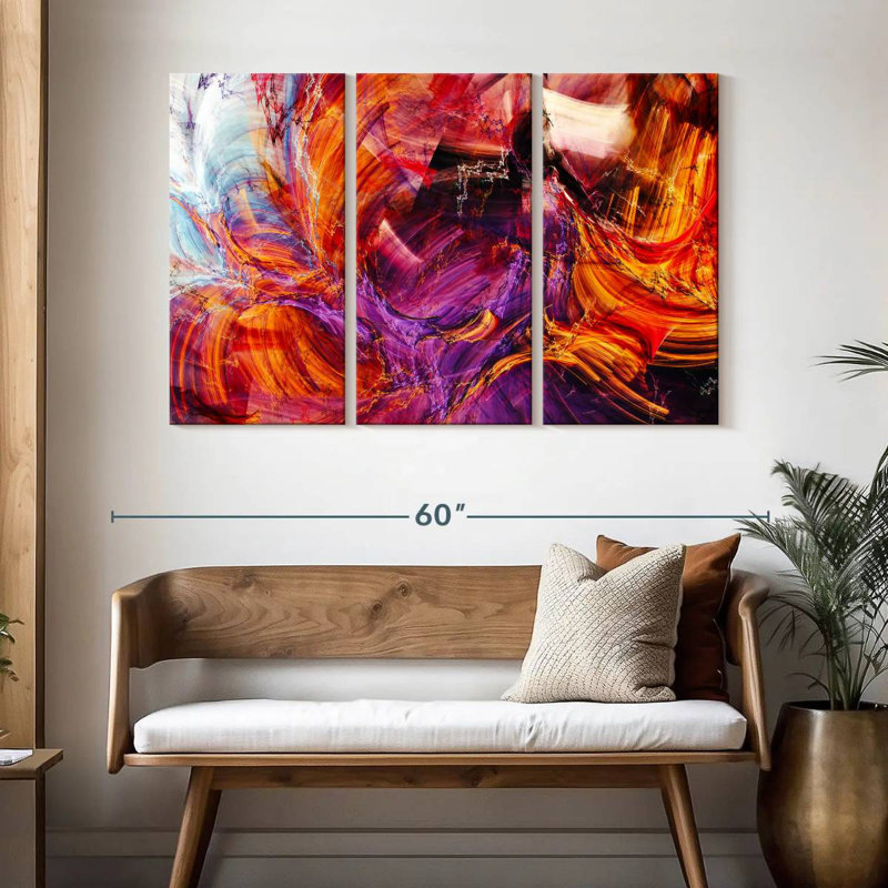 Avery Abstract Caramel Splash, 32" H x 50" W