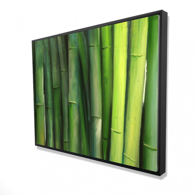 Impression sur toile de bambou vert