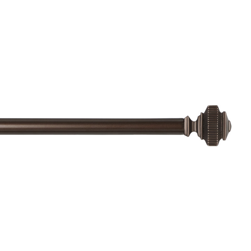 Adjustable Single Curtain Rod, Oil Rubbed Bronze