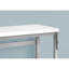 Bureau d'ordinateur, bureau personnel, debout, réglable, L 48 po, travail, ordinateur portable, stratifié blanc, métal gris, contemporain, moderne